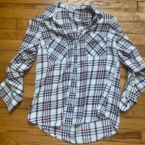 EXPRESS women’s portofino button up in plaid
